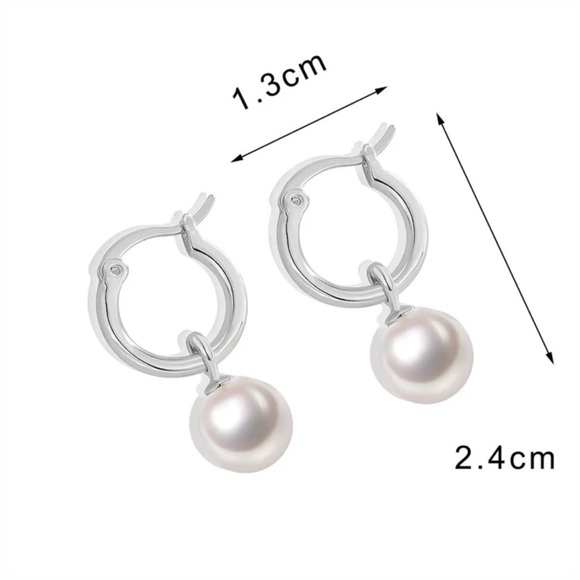 Faux Pearl Drop Earrings - Picture 6 of 9